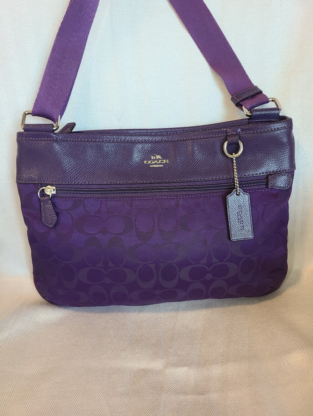 Coach Signature Nylon Spencer Crossbody Bag